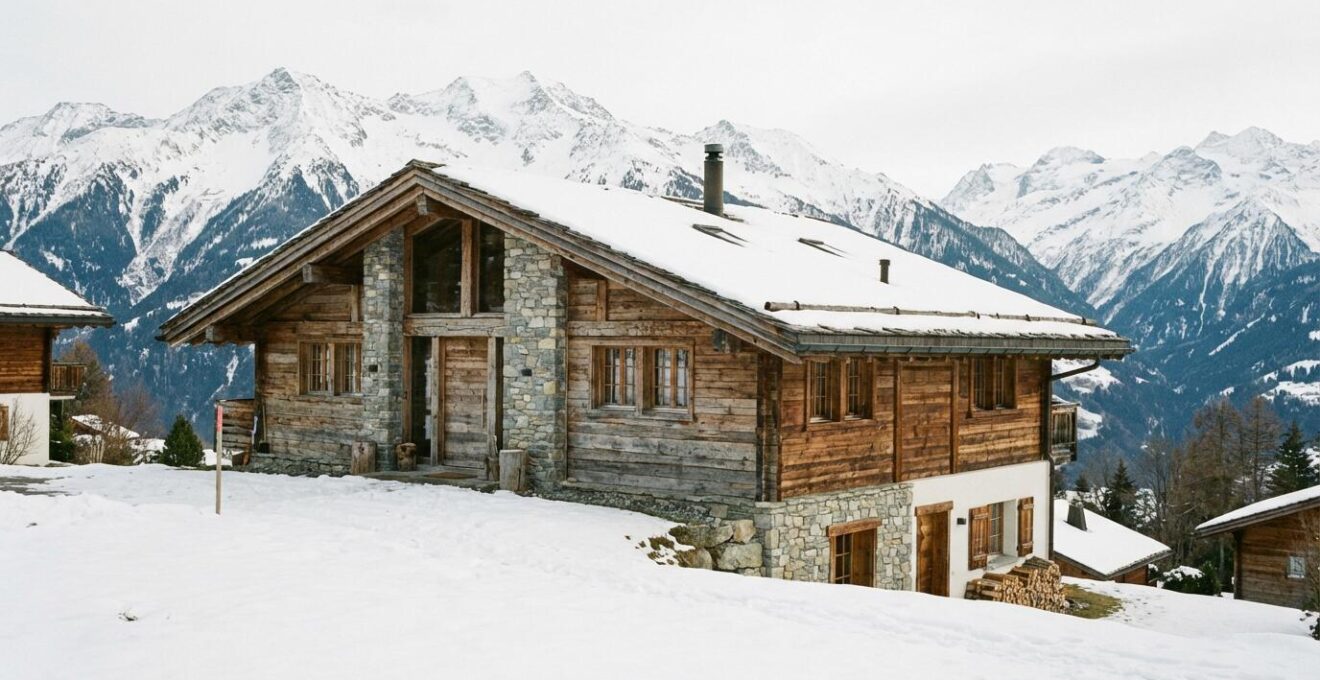 Modernes Schweizer Einfamilienhaus mit Alpenblick für Immobilienbewertung